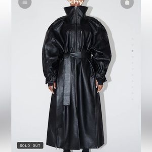 Khy faux leather trench